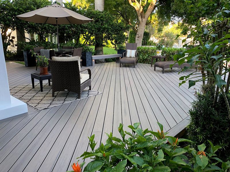 Trex Enhance Natural Grooved Edge Decking Board in Rocky Harbour
