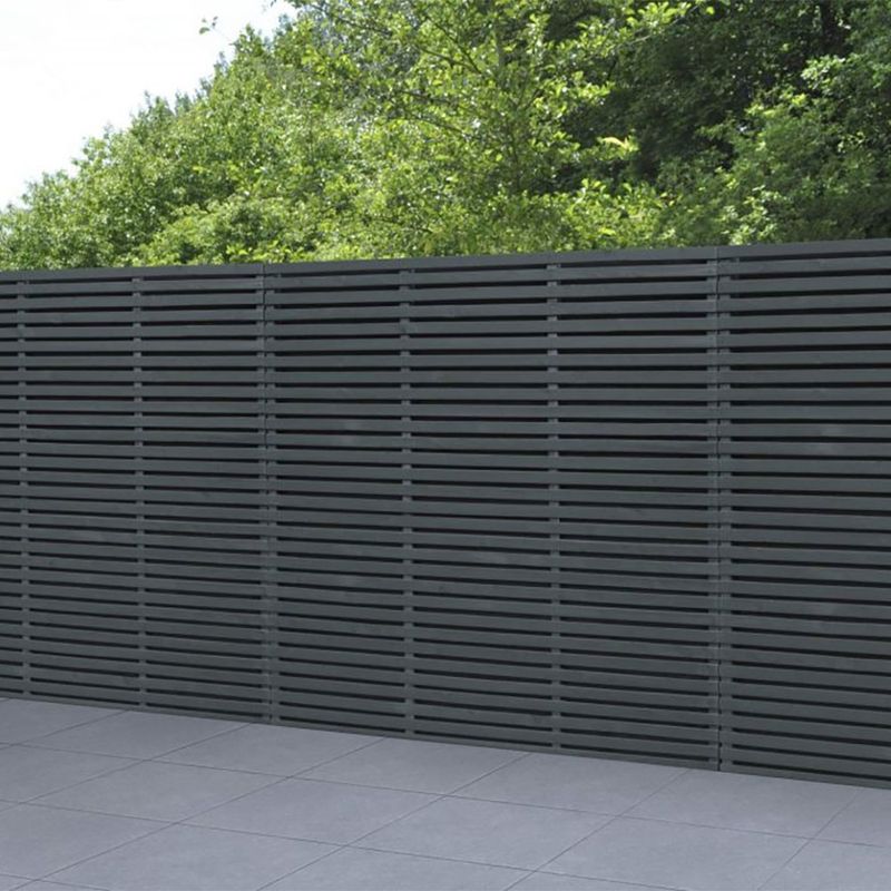 Contemporary black garden fence