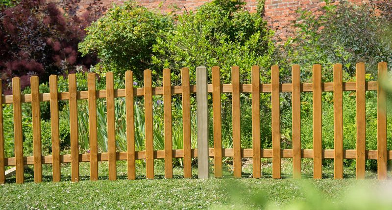 Picket fence in a garden